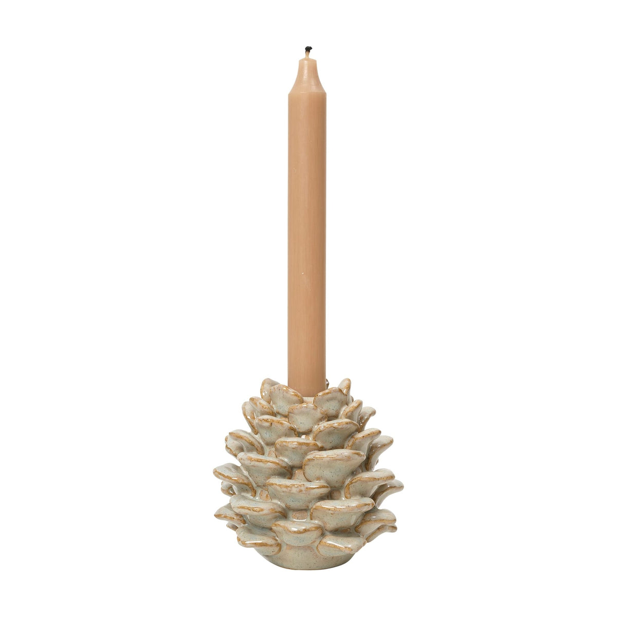 Bougeoir en céramique blanc cassé 10cm Pina - Broste Copenhagen — vue 3