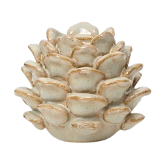 Portacandela in ceramica color crema 8cm Pina - Broste Copenhagen