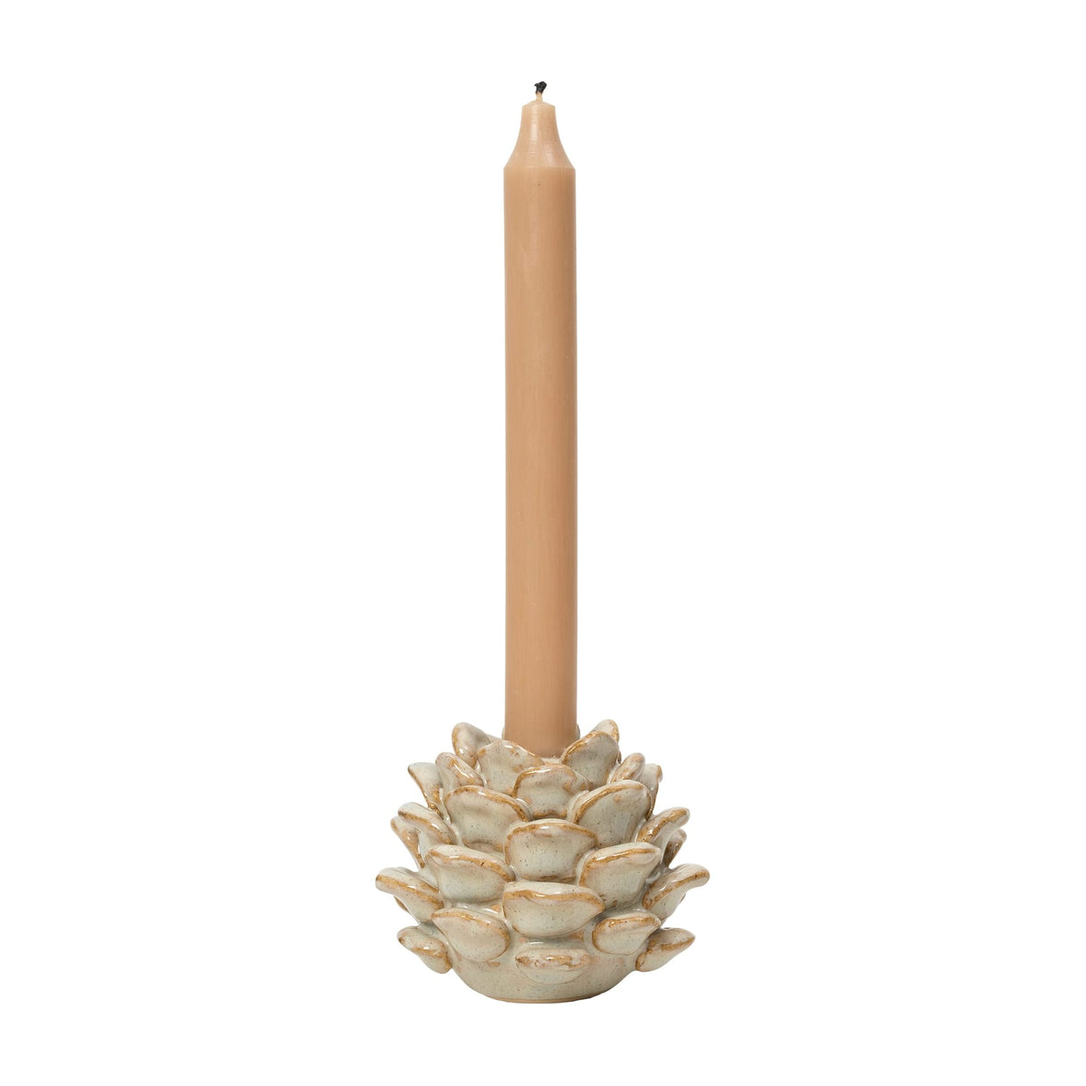 Bougeoir en céramique blanc cassé 8cm Pina - Broste Copenhagen — vue 3