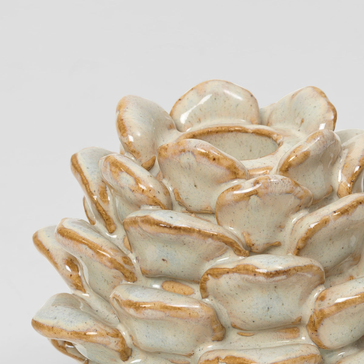 Bougeoir en céramique blanc cassé 8cm Pina - Broste Copenhagen — vue 4