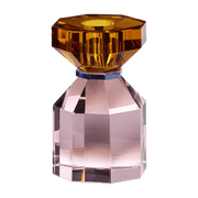 Bougeoir en cristal orange et rose Gem - Hübsch - The Cool Republic