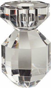 Bougeoir en cristal transparent h11cm Gem - Hübsch - The Cool Republic