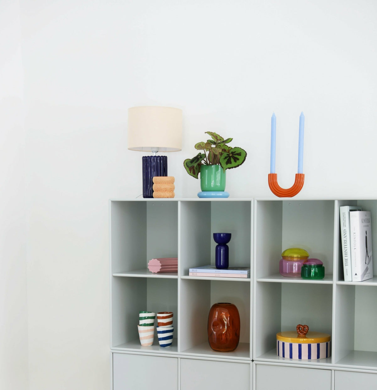 Bougeoir en dolomite marron 16,5 cm Churros - &Klevering - The Cool Republic