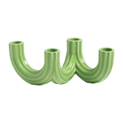 Green dolomite candle holder 24 cm Churros - &Klevering - The Cool Republic