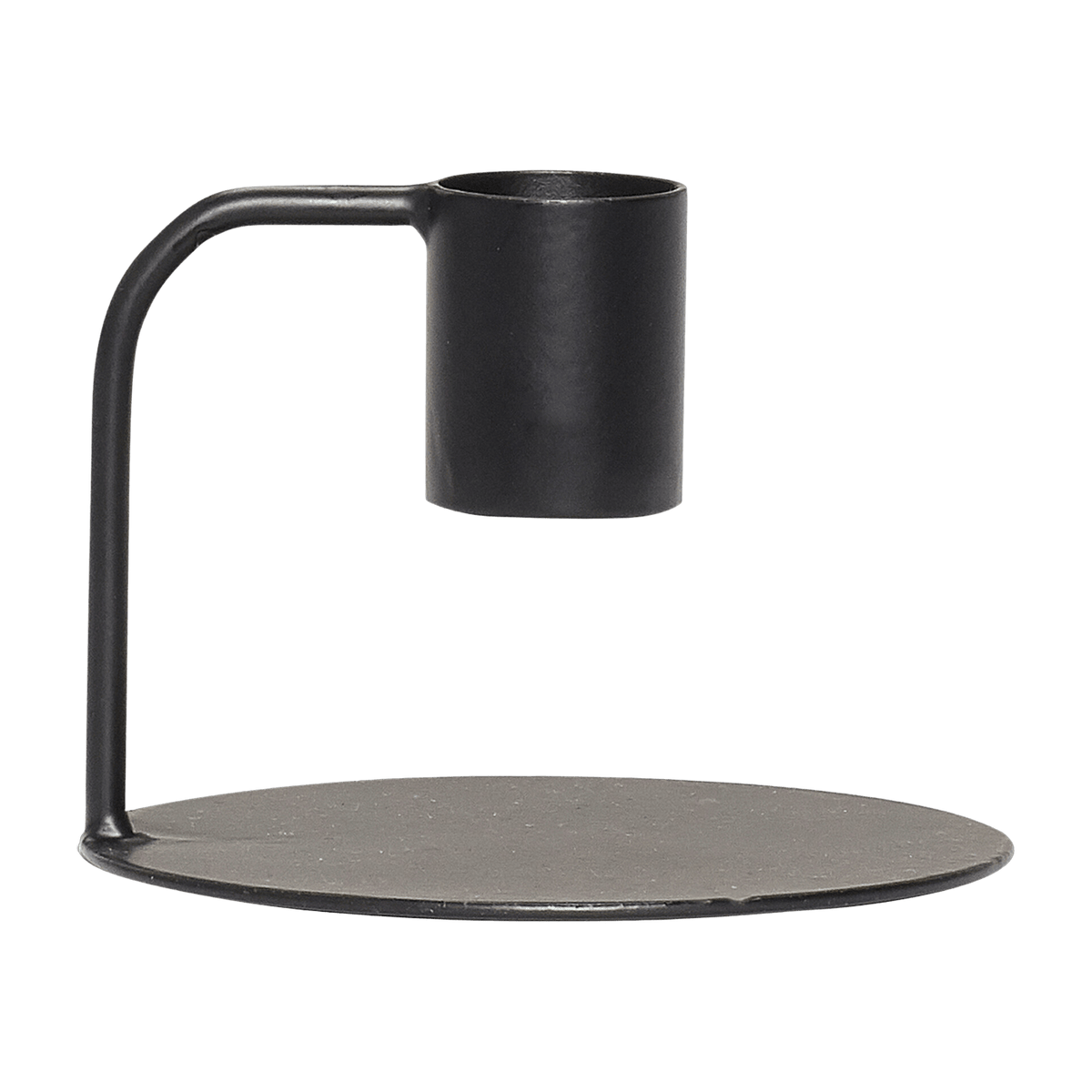 Curve Candlestick Black - Hübsch - The Cool Republic