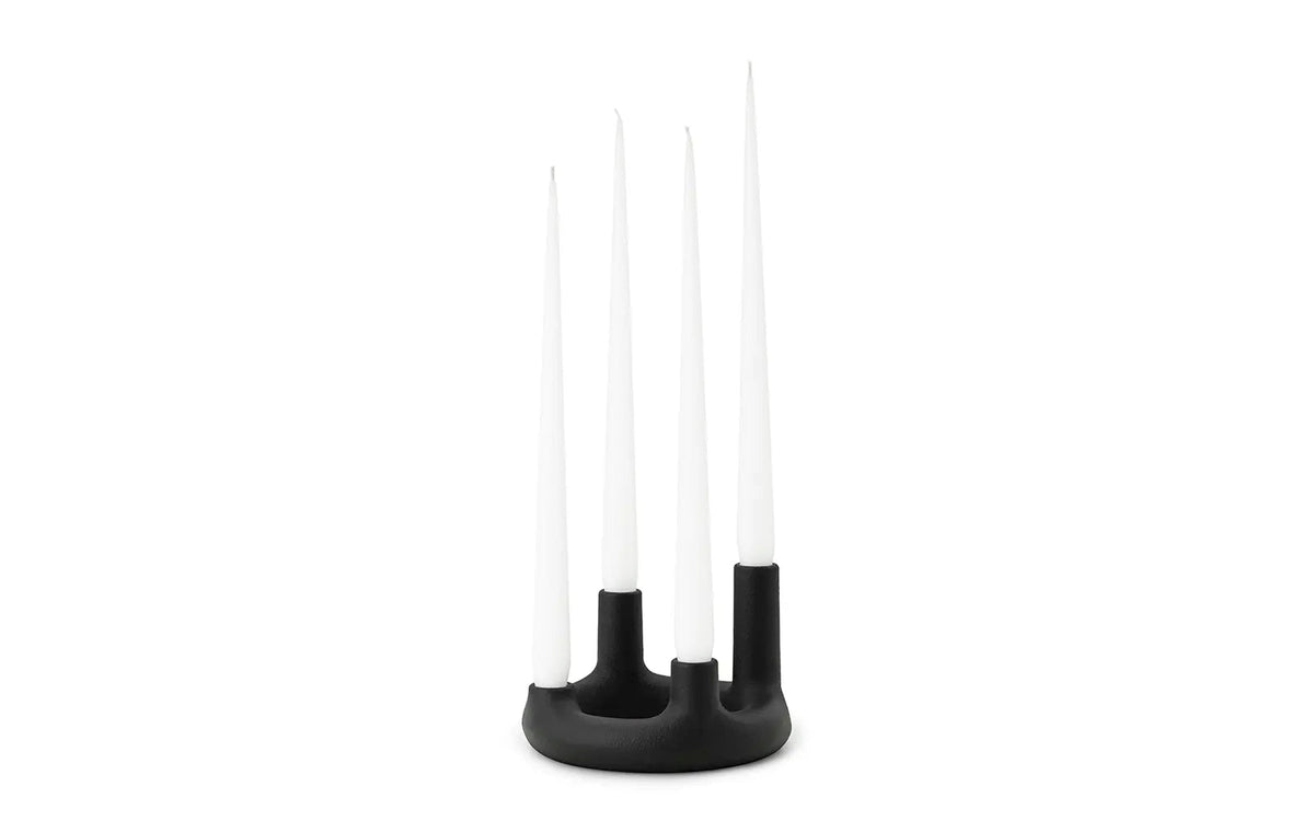 Bougeoir en fonte noire 17,7x11,8cm - Normann Copenhagen - The Cool Republic