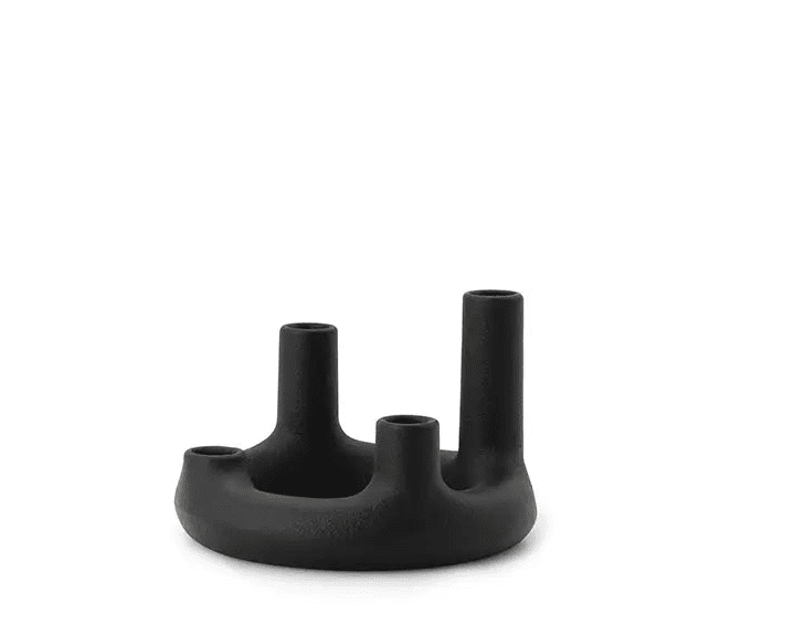 Bougeoir en fonte noire 17,7x11,8cm - Normann Copenhagen - The Cool Republic