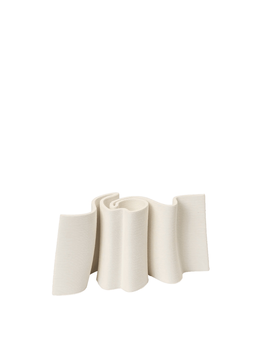 Bougeoir en grès off-white 7x10x20cm Dedali - Ferm Living - The Cool Republic