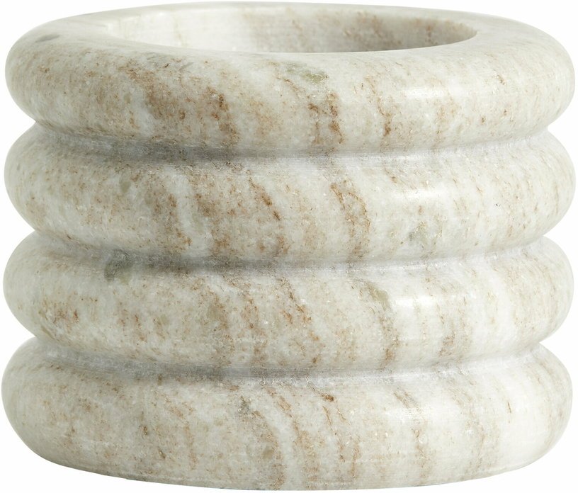 Bougeoir en marbre beige de diamètre 11 cm Otok - Nordal - The Cool Republic