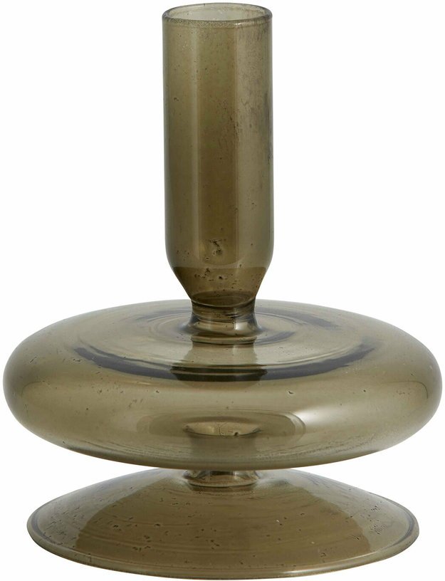Bougeoir en verre fumé 12cm Eriska - Nordal - The Cool Republic