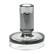 Petra grey smoked glass candleholder - Broste Copenhagen - The Cool Republic