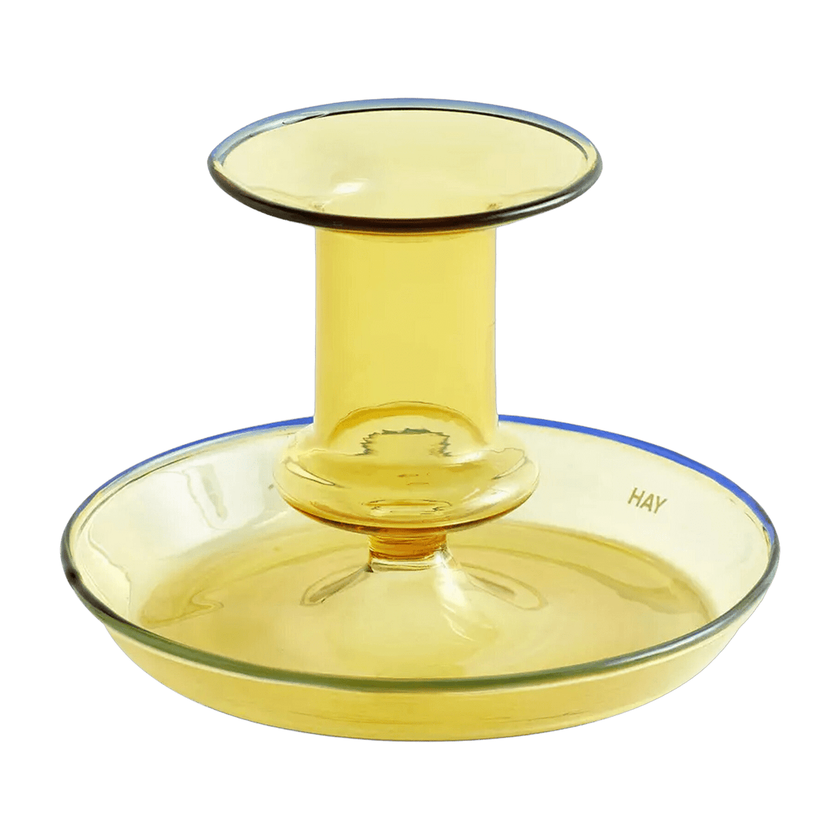 Bougeoir en verre jaune Flare - HAY - The Cool Republic