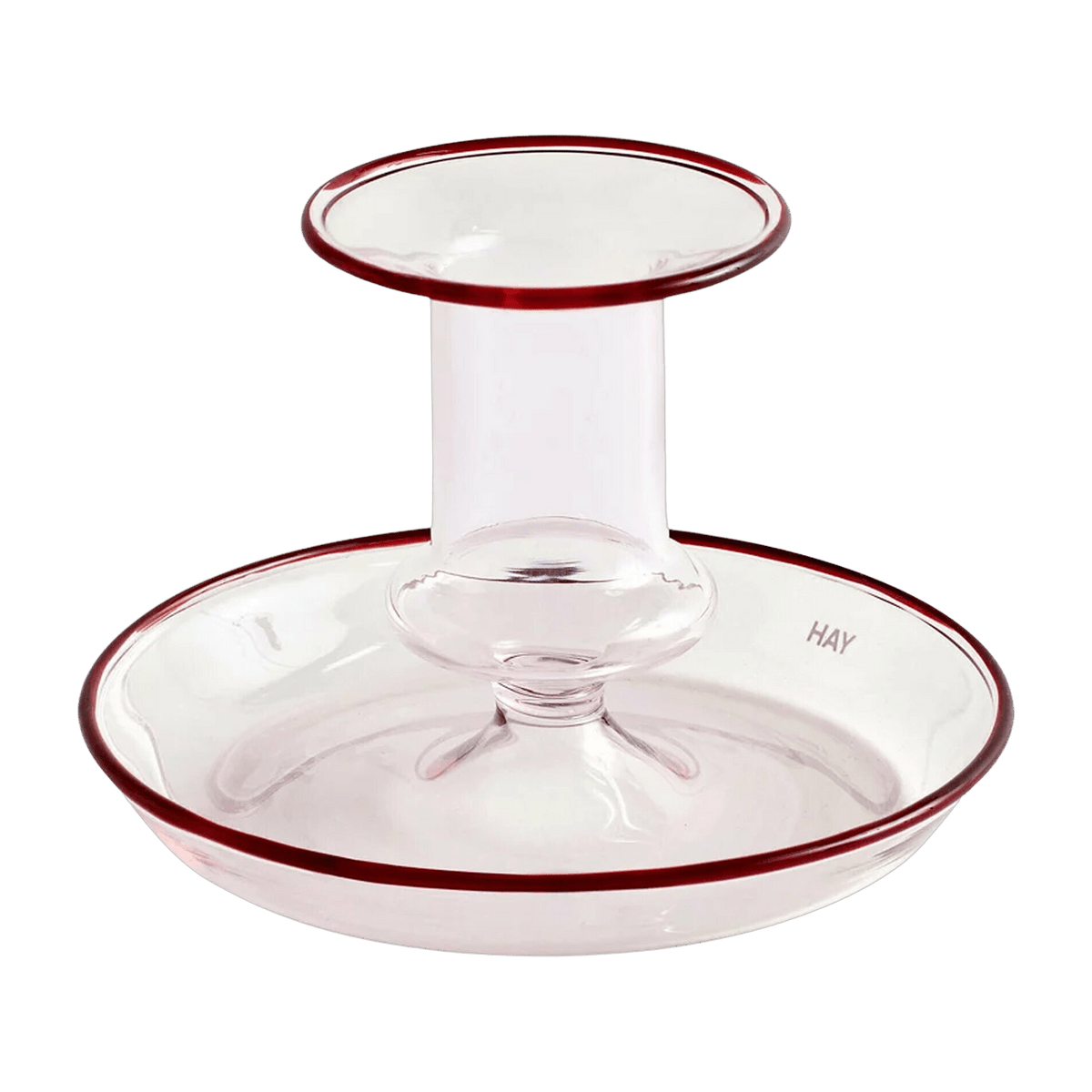 Bougeoir en verre rose Flare - HAY - The Cool Republic
