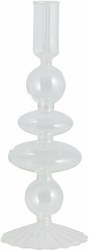 Bougeoir en verre transparent 23cm Eriska - Nordal - The Cool Republic