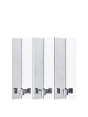 Bougeoir mural 3 embouts en acier inoxydable et miroir poli Eddy - Ferm Living - The Cool Republic