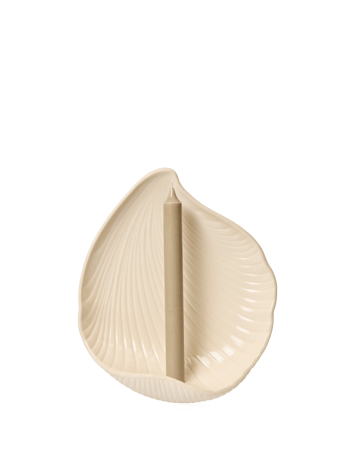 Bougeoir mural en grès blanc Shell - Ferm Living - The Cool Republic