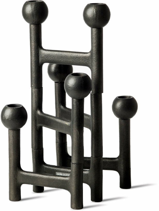 Bougeoir noir en aluminium M Round - Pols Potten - The Cool Republic
