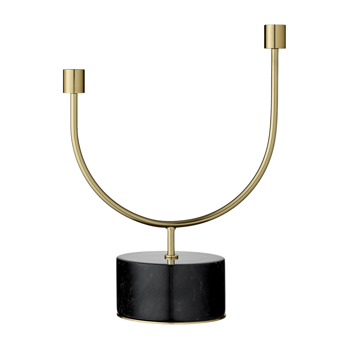 Bougeoir noir et doré 12 cm Grasil - AYTM - The Cool Republic
