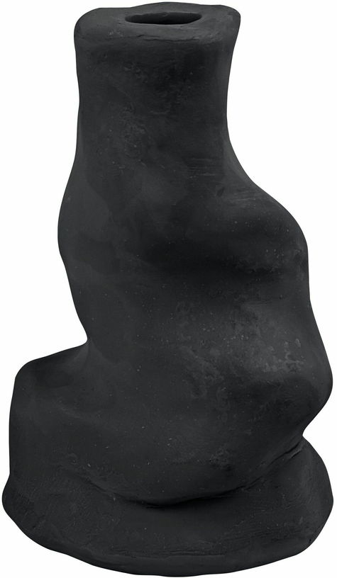 Bougeoir organique noir 10 cm Art Piece - Mette Ditmer - The Cool Republic