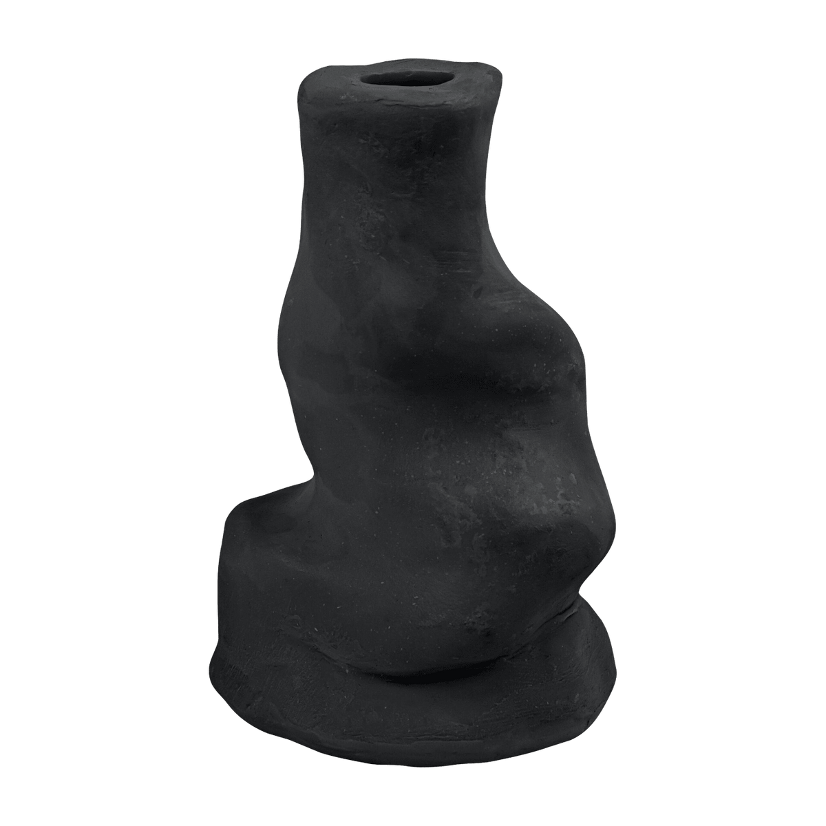 Black organic candle holder 10 cm Art Piece - Mette Ditmer - The Cool Republic