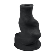 Bougeoir organique noir 10 cm Art Piece - Mette Ditmer - The Cool Republic