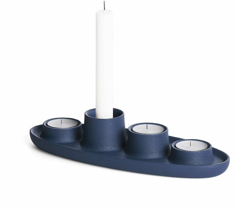 Bougeoir quadruple bleu marine Aye Aye! - Emko - The Cool Republic