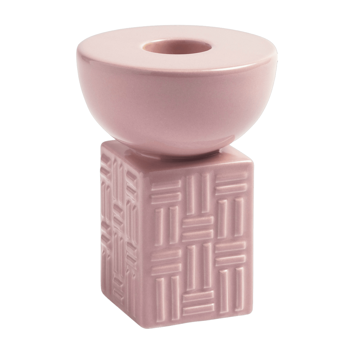 Bougeoir rose en dolomite pile - &Klevering - The Cool Republic