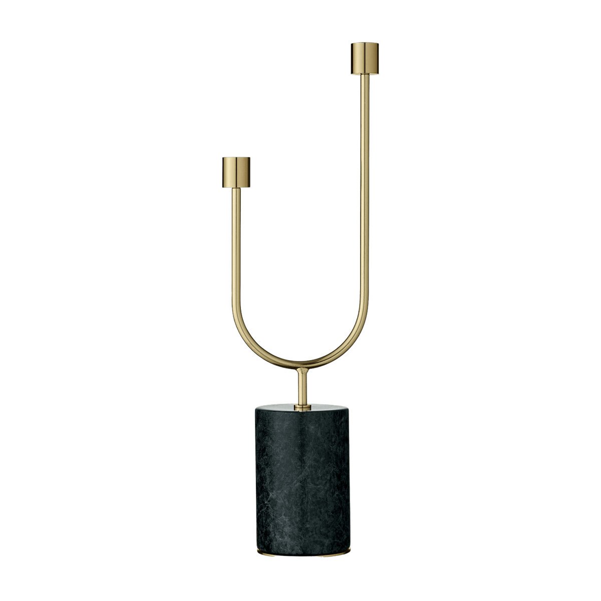 Bougeoir vert forêt et doré 8 cm Grasil - AYTM - The Cool Republic