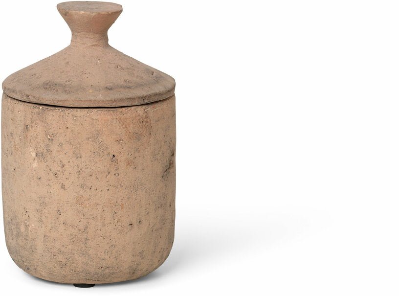 Bougie parfumée en terre cuite Sienne claire 8 x 13 cm Ura - Ferm Living - The Cool Republic