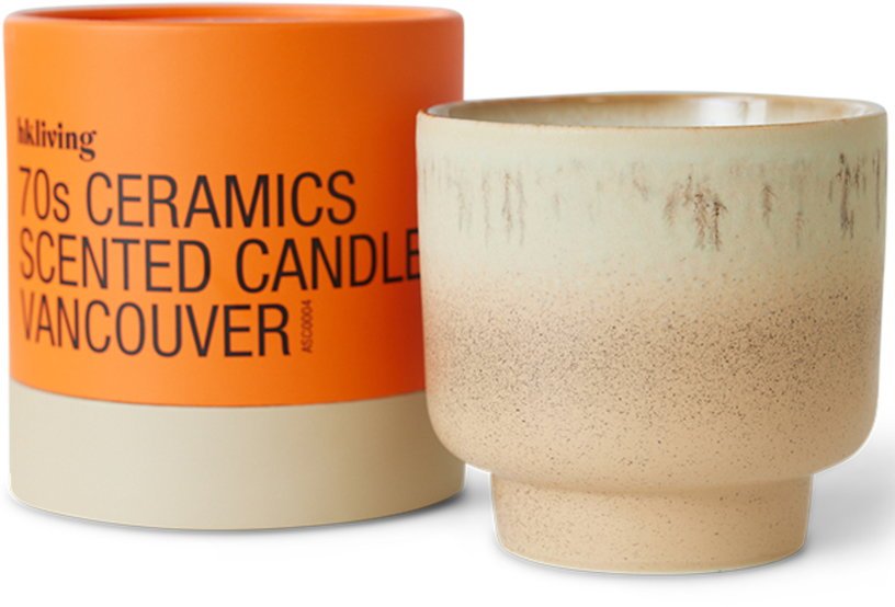 Bougie parfumée pot en céramique 12,5cm Vancouver - HKLIVING - The Cool Republic