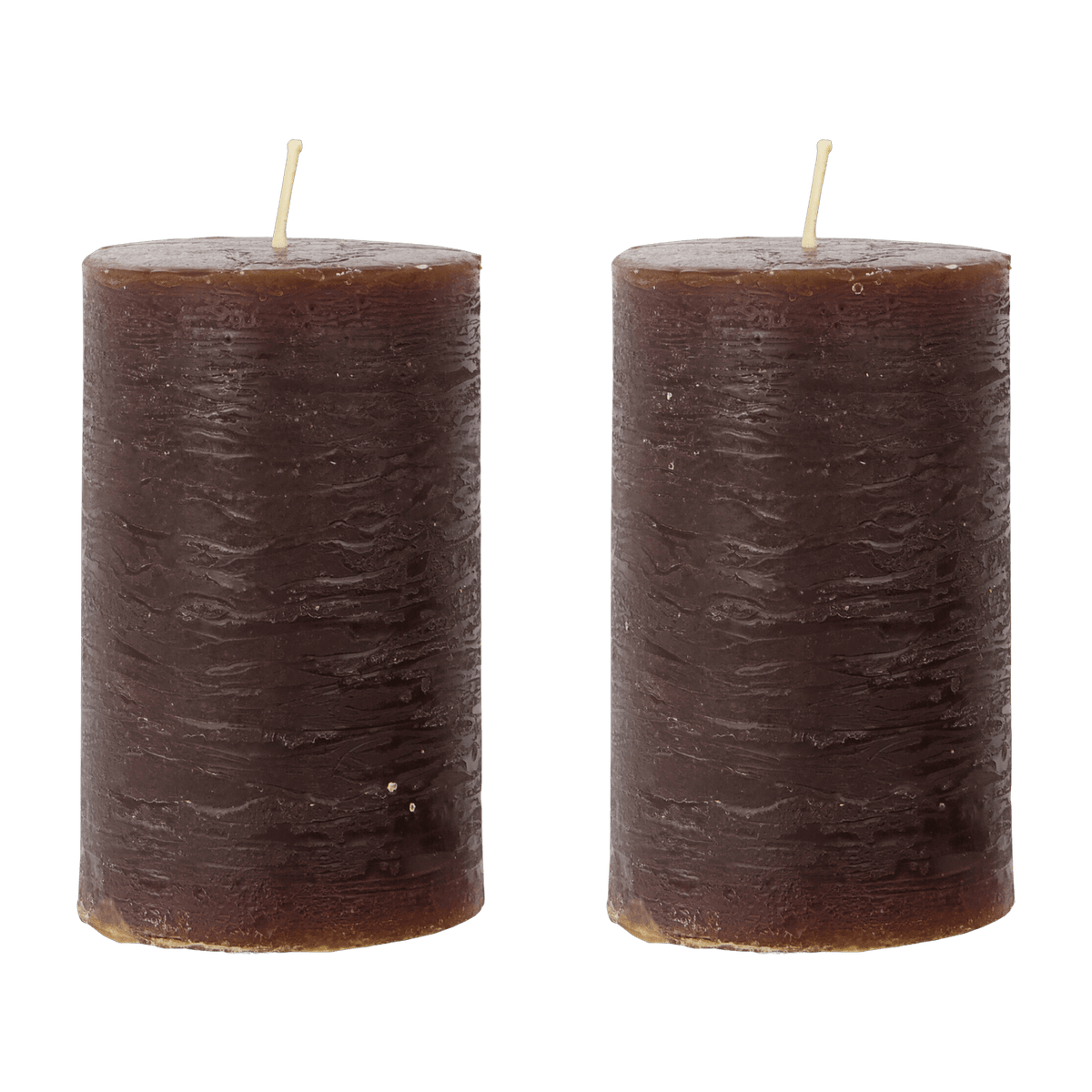 Bougie Pilier Cire Rustique Cognac - House Doctor - The Cool Republic