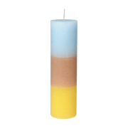 Bougie tricolore jaune marron bleu 25 cm Rainbow - Broste Copenhagen - The Cool Republic