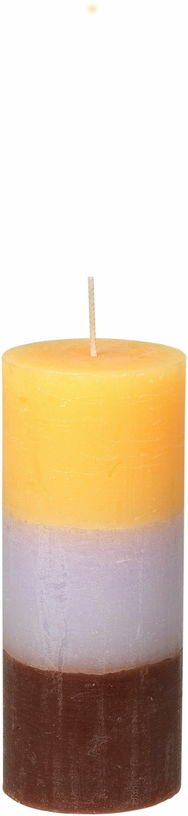 Bougie tricolore marron violet orange 17 cm Rainbow - Broste Copenhagen - The Cool Republic