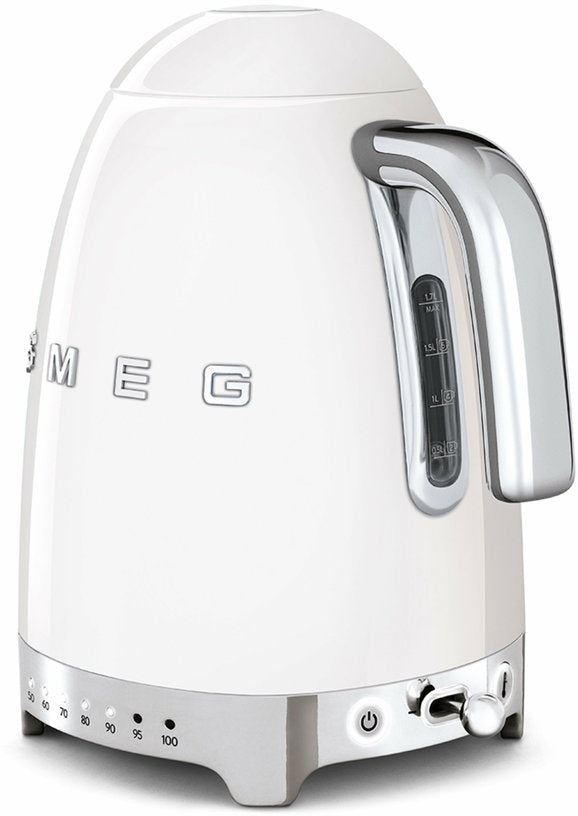 Bouilloire avec réglage de température blanche 1,7 L Années 50 - Smeg - The Cool Republic