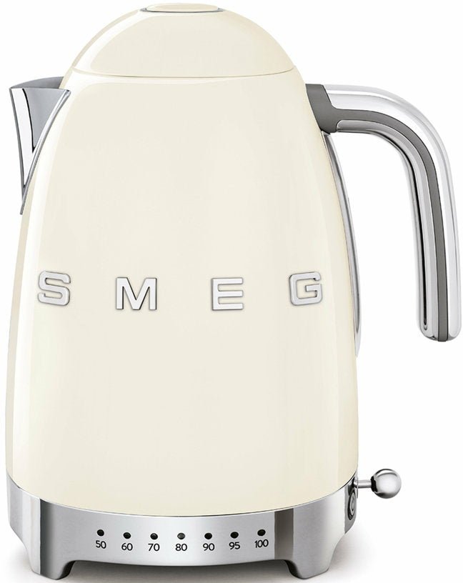 Bouilloire avec réglage de température crème 1,7 L Années 50 - Smeg - The Cool Republic
