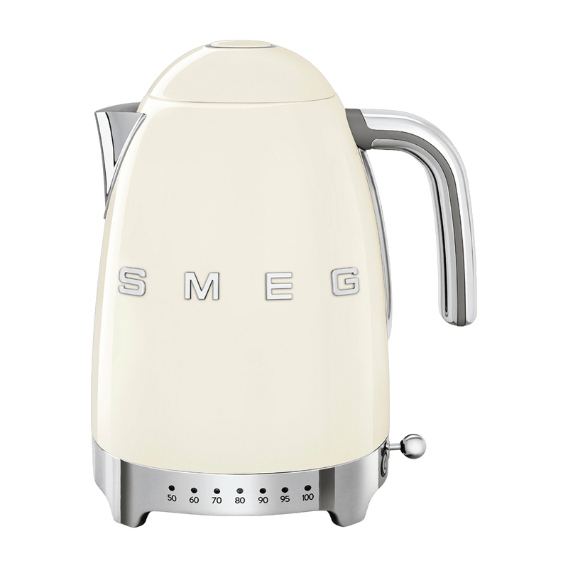 Bouilloire avec réglage de température crème 1,7 L Années 50 - Smeg - The Cool Republic