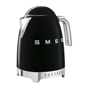 Bouilloire avec réglage de température noire 1,7 L Années 50 - Smeg - The Cool Republic