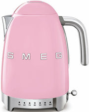 Bouilloire avec réglage de température rose 1,7 L Années 50 - Smeg - The Cool Republic