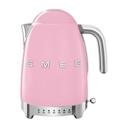 Bouilloire avec réglage de température rose 1,7 L Années 50 - Smeg - The Cool Republic