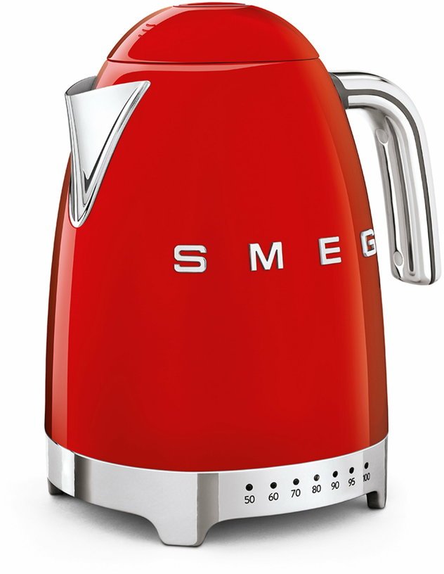 Bouilloire avec réglage de température rouge 1,7 L Années 50 - Smeg - The Cool Republic