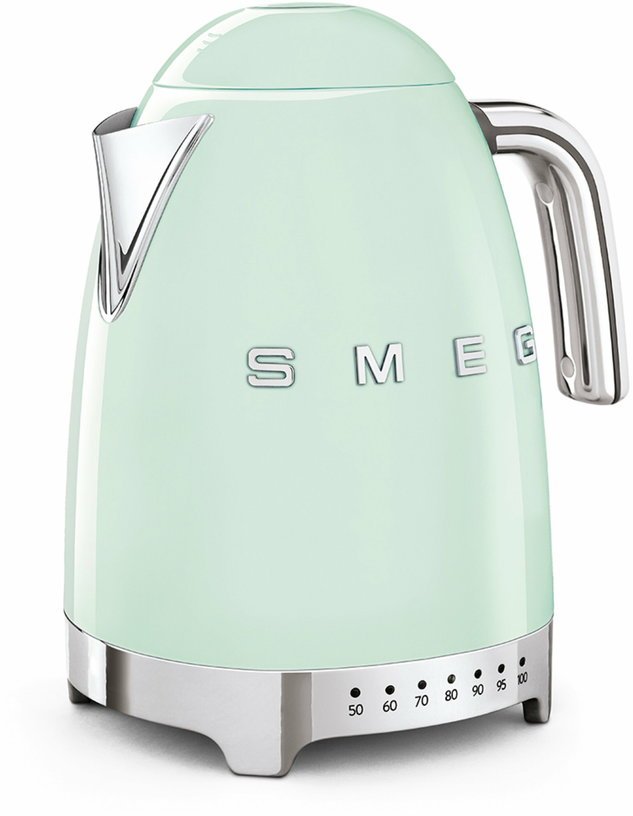 Bouilloire avec réglage de température vert d'eau 1,7 L Années 50 - Smeg - The Cool Republic
