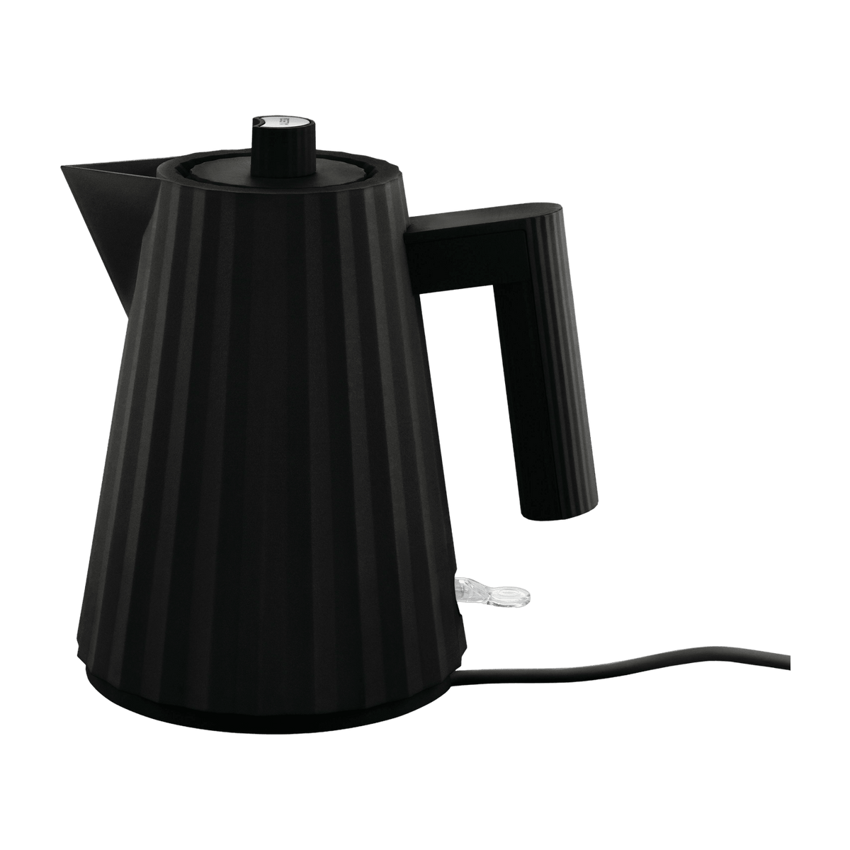 Bouilloire électrique en résine noire 100 cl Plissé - Alessi - The Cool Republic