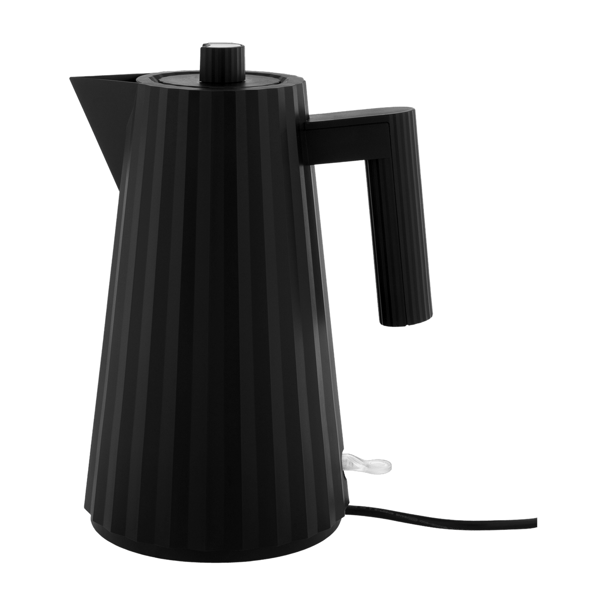 Electric kettle in black resin 170 cl Plissé - Alessi - The Cool Republic