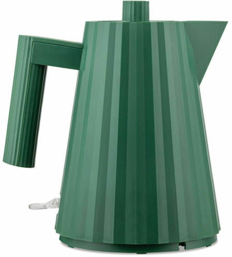 Bouilloire électrique en résine verte 100 cl Plissé - Alessi - The Cool Republic