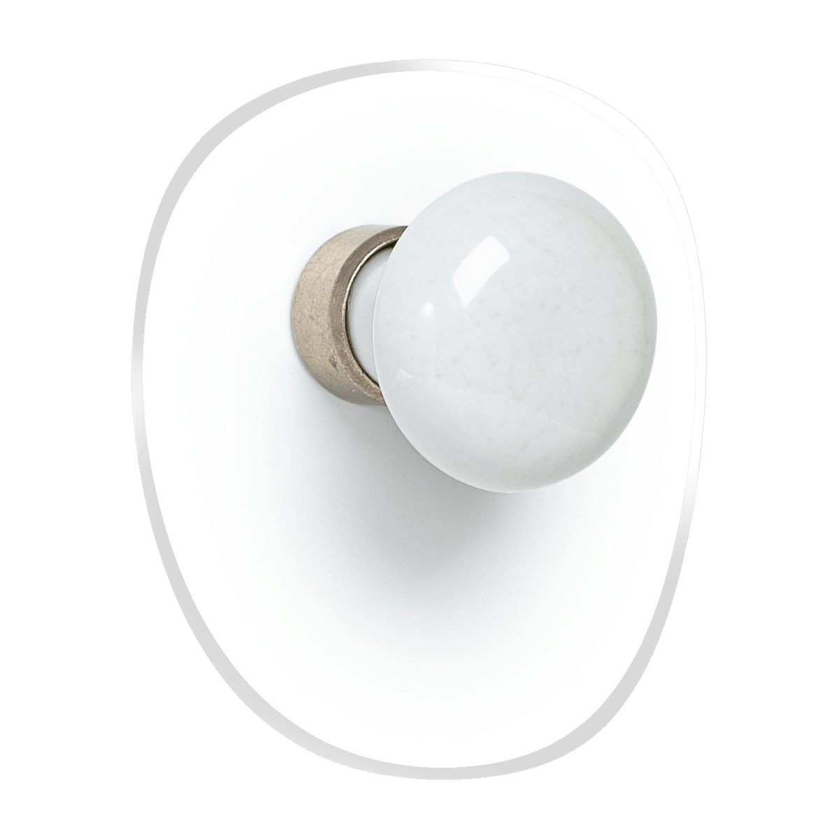 Bouton d'ameublement en porcelaine blanche 3cm - Merigous - The Cool Republic