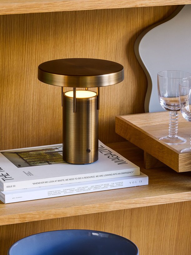 Bringme Lampe portative mini laiton bruni - Hübsch - The Cool Republic