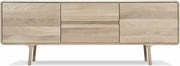 Buffet bas en chêne blanchi huilé 45 x 150 cm Fawn - Gazzda - The Cool Republic