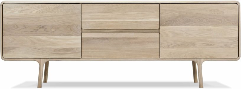 Buffet bas en chêne blanchi huilé 45 x 150 cm Fawn - Gazzda - The Cool Republic