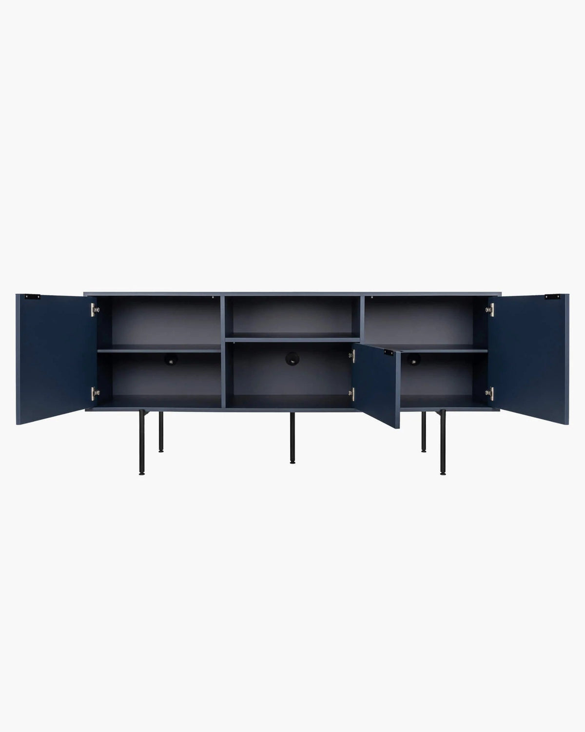 Buffet bas en particules de bois et acier bleu nuit Bau - noo.ma - The Cool Republic
