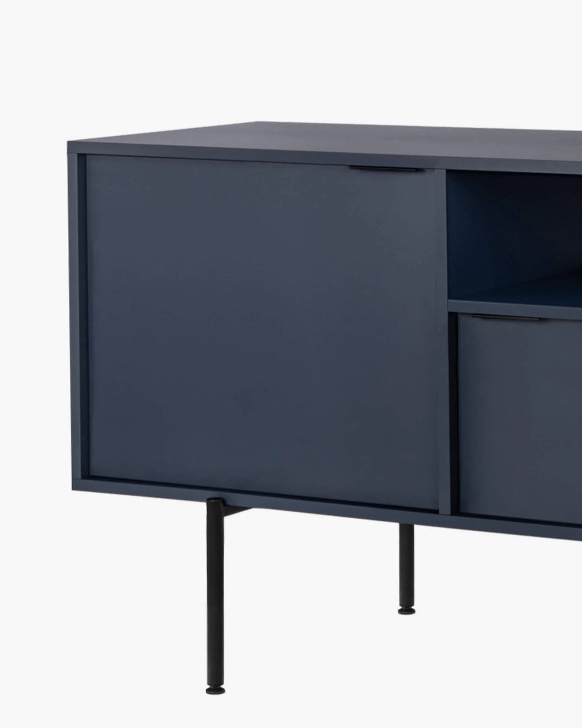 Buffet bas en particules de bois et acier bleu nuit Bau - noo.ma - The Cool Republic